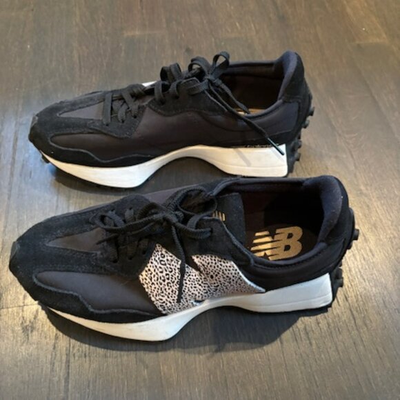 New Balance 327 sneakers in black with leopard detail Size 7 - Picture 3 of 6
